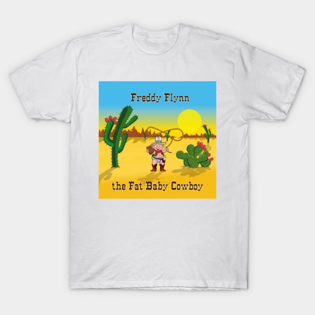 Fat Baby Cowboy Open Range T-Shirt by Evangeltoons